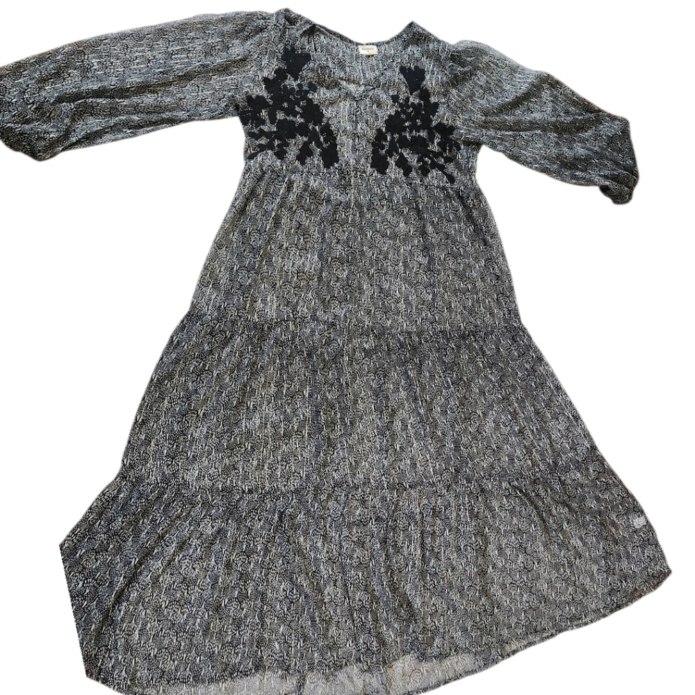 WORLD MARKET Embroidered Sheer Maxi Dress - Size M - Picture 12 of 16